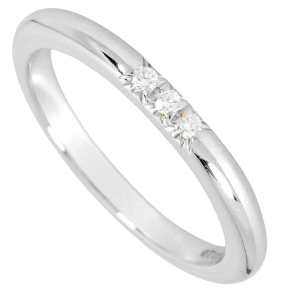 TIFFANY & CO. Platinum Diamond Ring - Picture 1 of 7